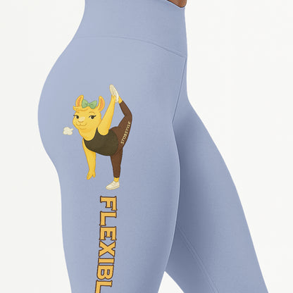 Flexible AF Chill Llama Yoga Pants All-Over Print Women's High Waist Leggings | 5To9Style
