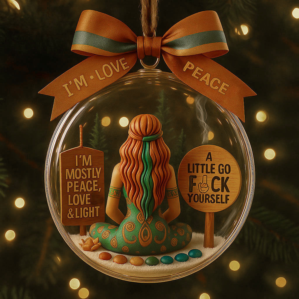 Yoga Meditation Boho Hippie 2  Ornament Christmas 2025  - Ornament