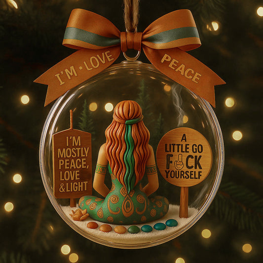 Yoga Meditation Boho Hippie 2  Ornament Christmas 2025  - Ornament