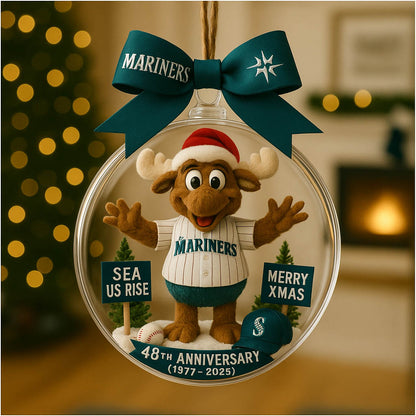 Christmas tree pendant with cute mascot and uniform of American baseball team - Ornament