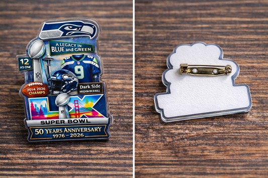 Football SH Champion Super Bowl LIX Custom Shape Acrylic Pin
