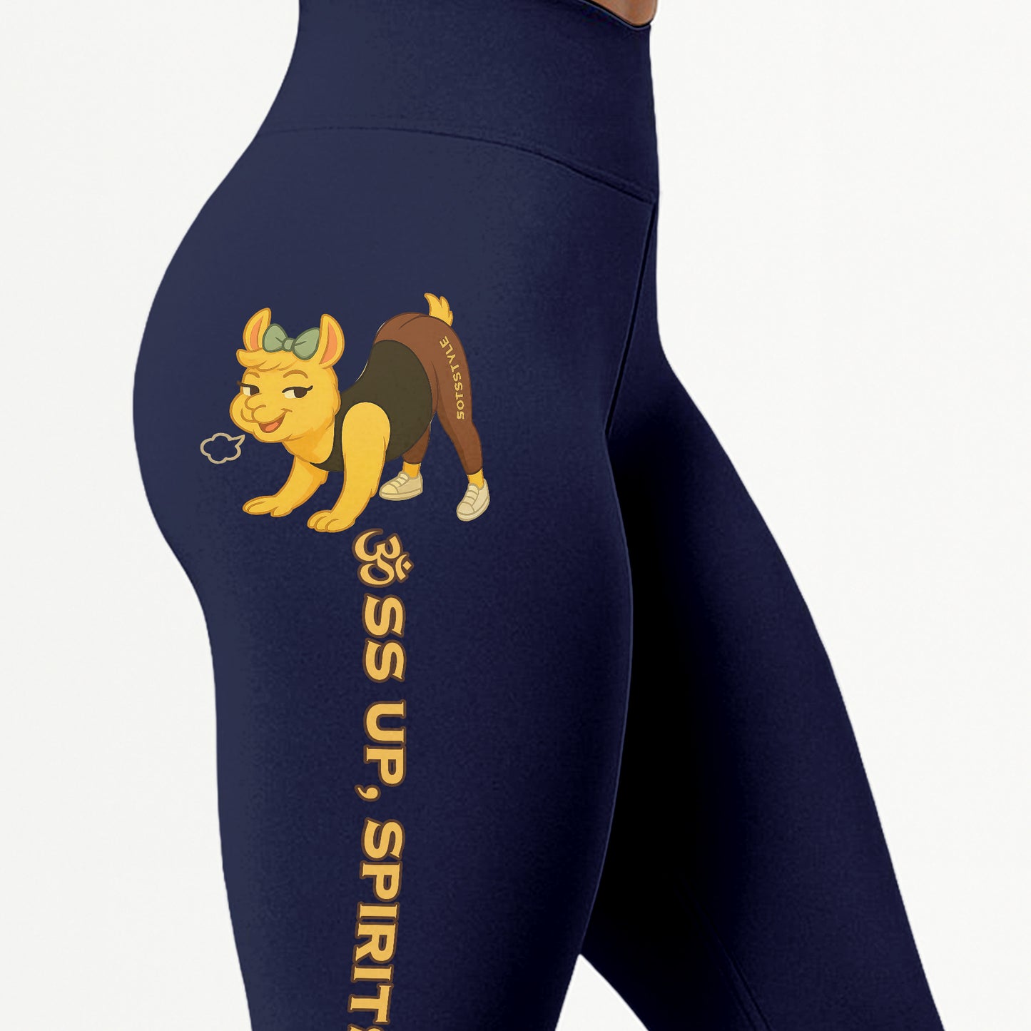 Ass Up, Spirits High Chill Llama Yoga Pants All-Over Print Women's High Waist Leggings | 5To9Style