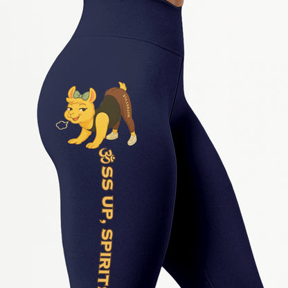 Ass Up, Spirits High Chill Llama Yoga Pants All-Over Print Women's High Waist Leggings | 5To9Style