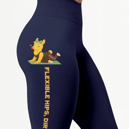 Flexible Hips, Dirty Lips Chill Llama Yoga Pants All-Over Print Women's High Waist Leggings | 5To9Style