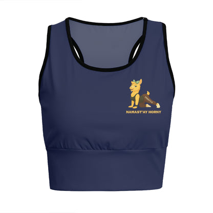Namast’ay Horny Chill Llama Yoga Women's Sports Bra