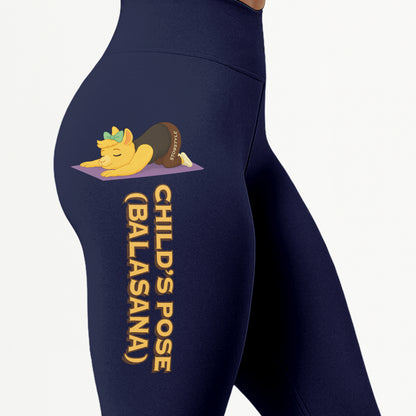 Childâ€™s Pose (Balasana) Chill Llama Yoga Pants All-Over Print Women's High Waist Leggings | 5To9Style