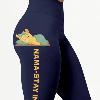 Nama-stay In Bed Cool Chill Llama Yoga Pants All-Over Print Women's High Waist Leggings | 5To9Style