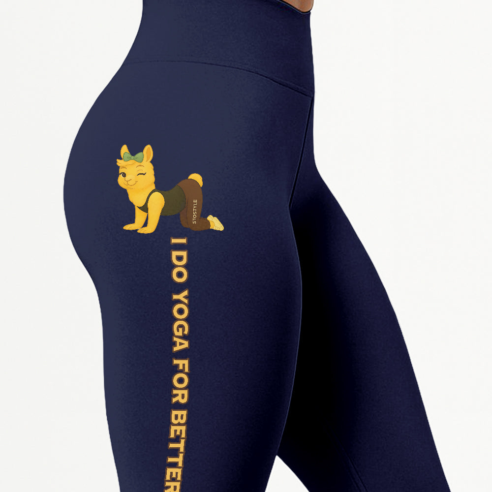 I Do Yoga For Better Sex Chill Llama Yoga Pants All-Over Print Women's High Waist Leggings | 5To9Style