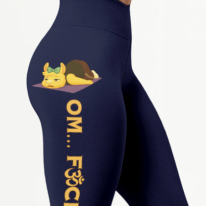 Omâ€¦ Fck It Chill Llama Yoga Pants All-Over Print Women's High Waist Leggings | 5To9Style
