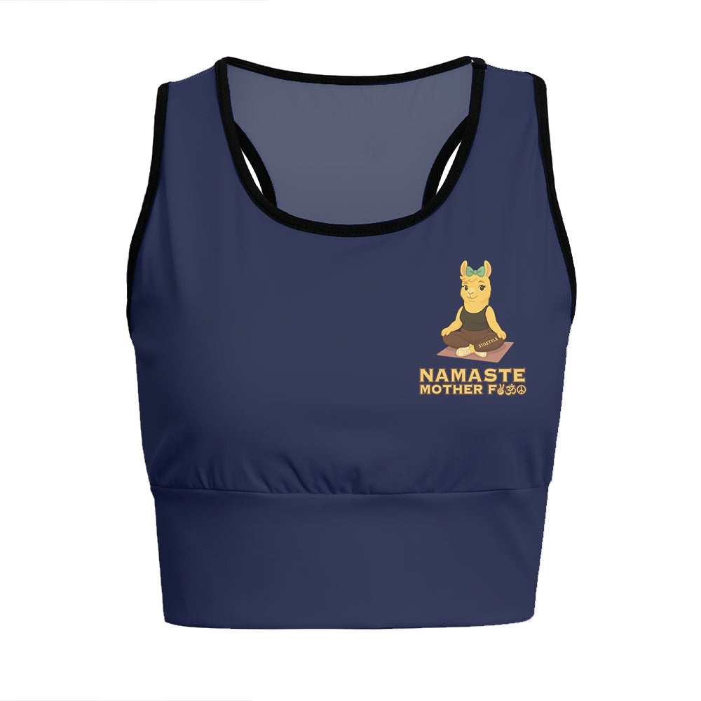 Mother F Namaste Chill Llama Yoga Women's Sports Bra