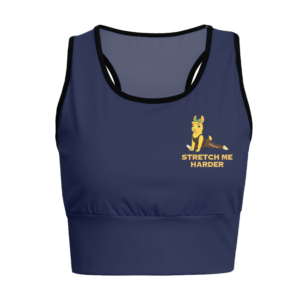 Stretch Me Harder Chill Llama Yoga Women's Sports Bra