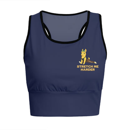 Stretch Me Harder Chill Llama Yoga Women's Sports Bra