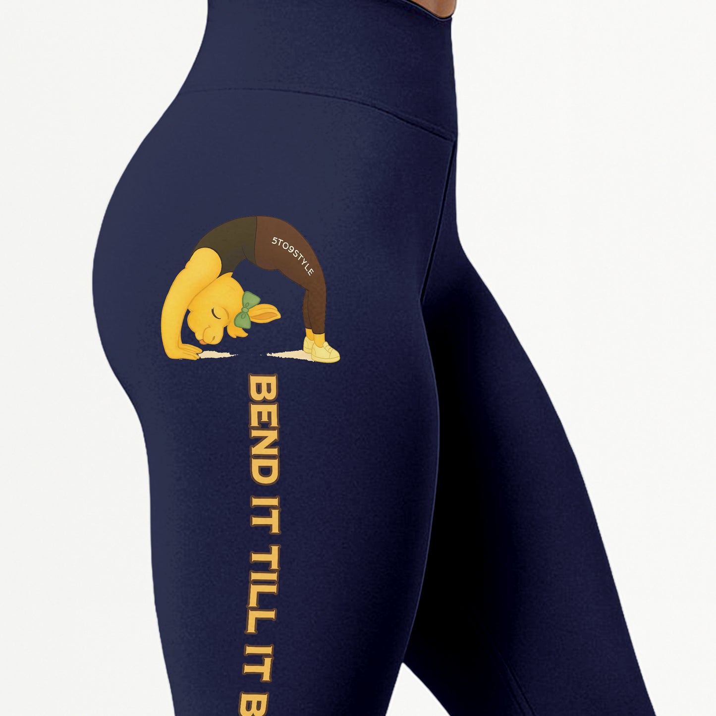 Bend It Till It Breaks Chill Llama Yoga Pants All-Over Print Women's High Waist Leggings | 5To9Style
