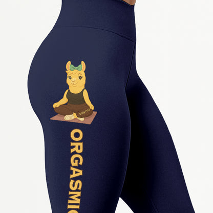 Orgasmic Om Chill Llama Yoga Pants All-Over Print Women's High Waist Leggings | 5To9Style