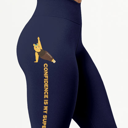 Confidence is My Superpower Chill Llama Yoga Pants All-Over Print Women's High Waist Leggings | 5To9Style