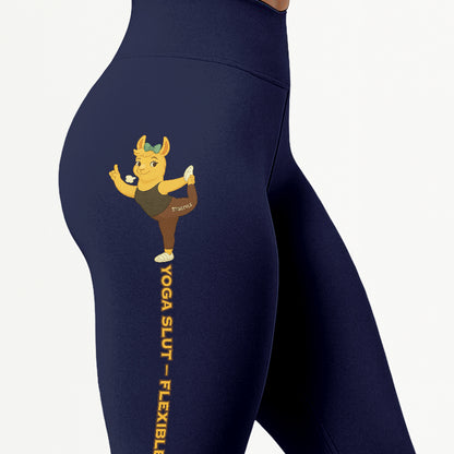 Yoga Slut â€“ Flexible & Proud Chill Llama Yoga Pants All-Over Print Women's High Waist Leggings | 5To9Style