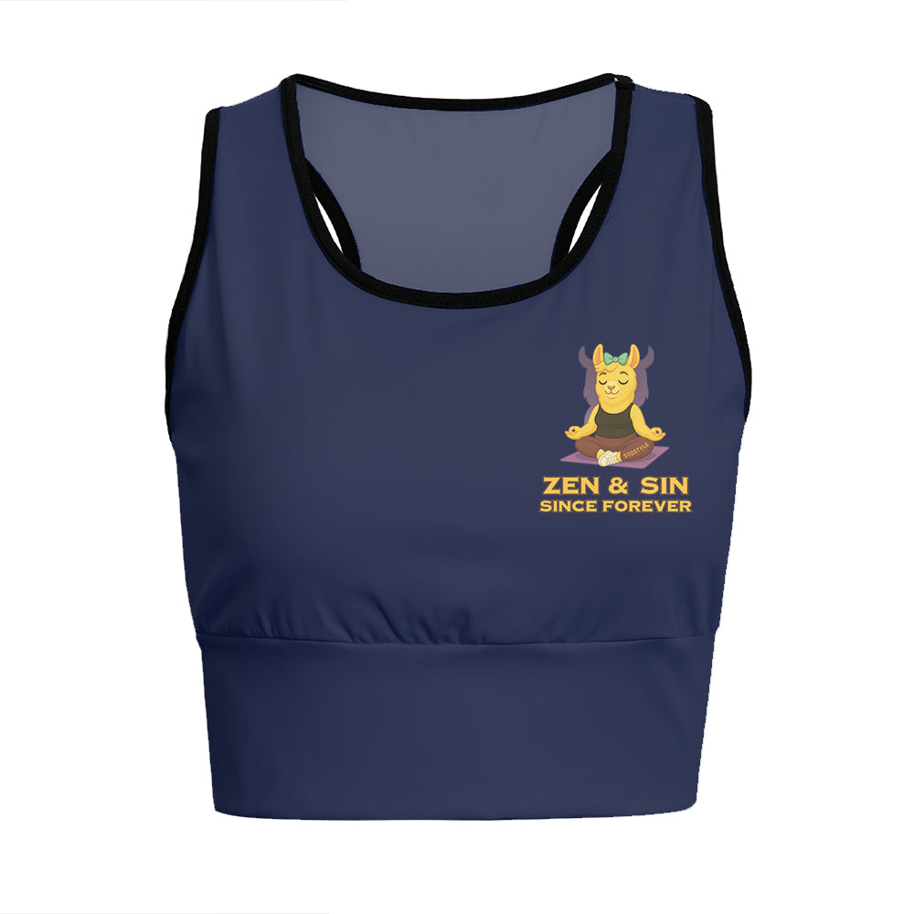 Zen & Sin Since Forever Chill Llama Yoga Women's Sports Bra