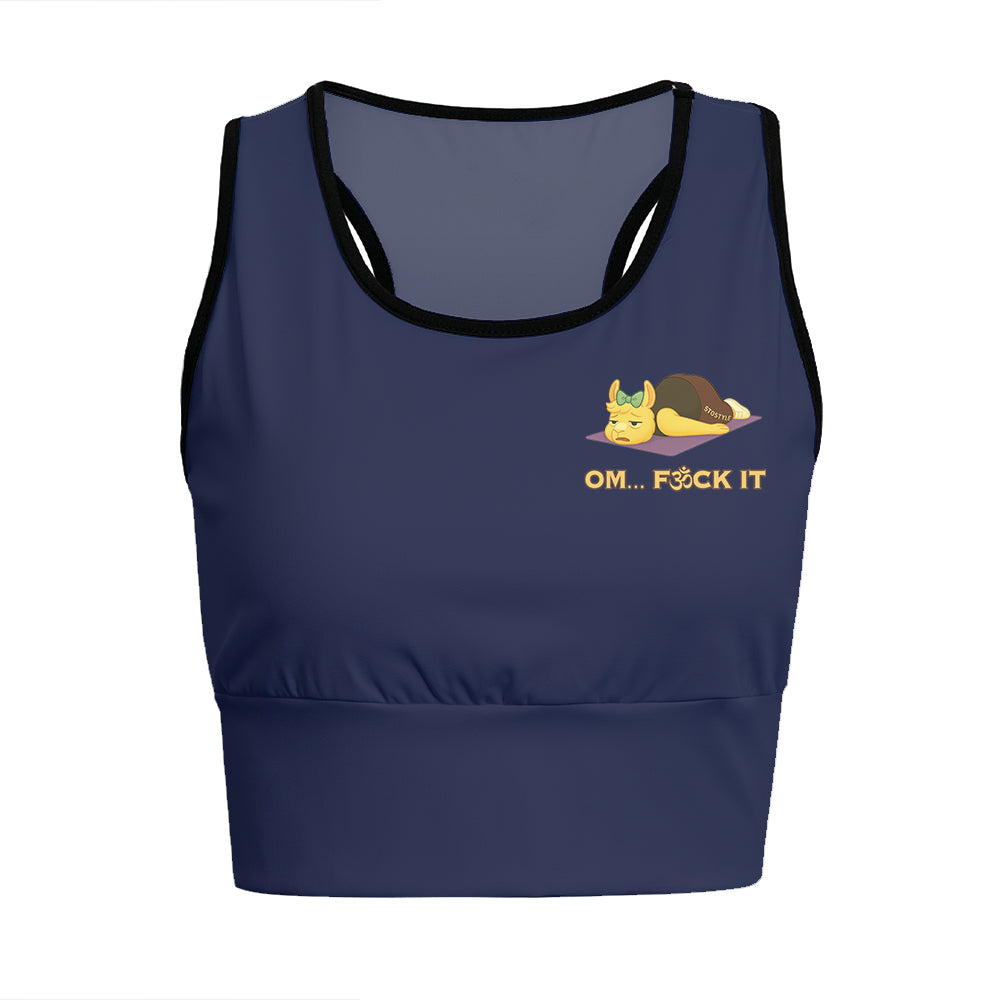 Om… Fck It Chill Llama Yoga Women's Sports Bra