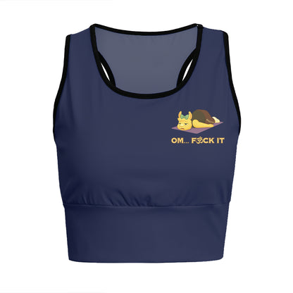 Om… Fck It Chill Llama Yoga Women's Sports Bra