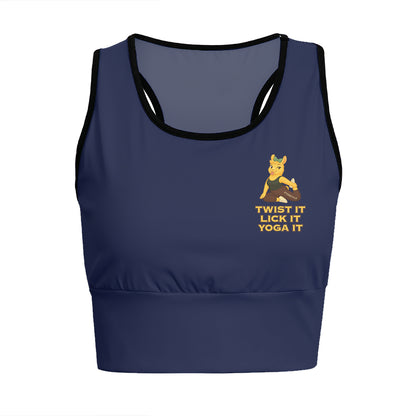 Twist It, Lick It, Yoga It Chill Llama Yoga Women's Sports Bra