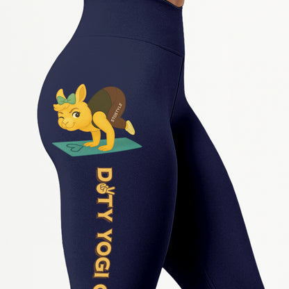 Dirty Yogi Club Chill Llama Yoga Pants All-Over Print Women's High Waist Leggings | 5To9Style
