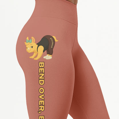 Chill Llama Blend Over, Breathe Out  Yoga Pants All-Over Print Women's High Waist Leggings | 5To9Style