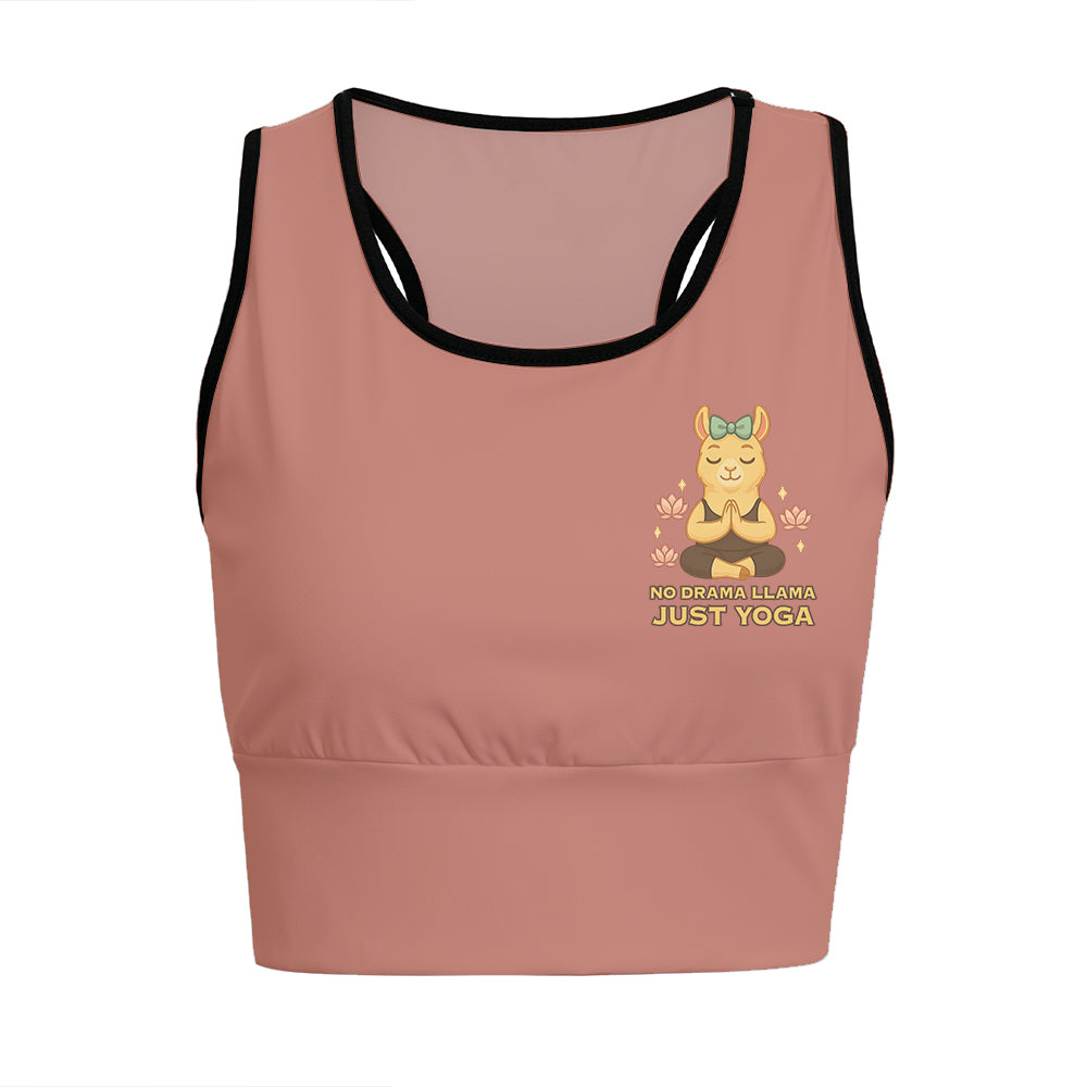 No Drama Llama Just Yoga Chill Llama Yoga Women's Sports Bra