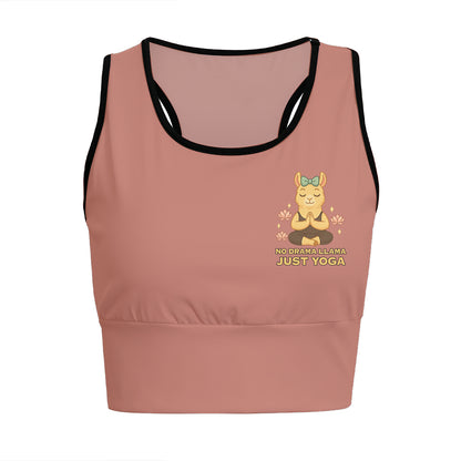 No Drama Llama Just Yoga Chill Llama Yoga Women's Sports Bra