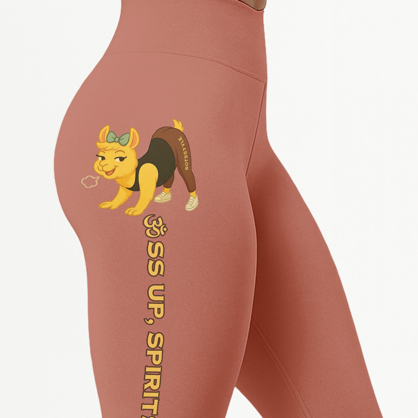 Ass Up, Spirits High Chill Llama Yoga Pants All-Over Print Women's High Waist Leggings | 5To9Style