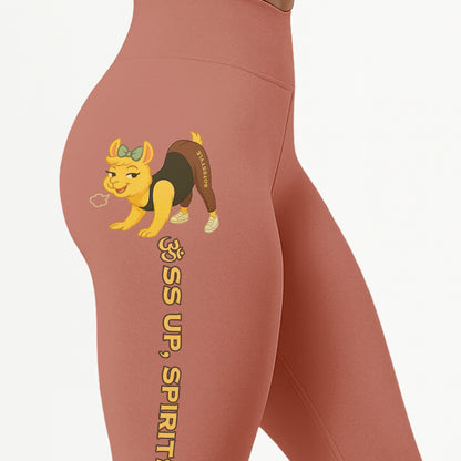 Ass Up, Spirits High Chill Llama Yoga Pants All-Over Print Women's High Waist Leggings | 5To9Style