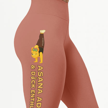Asana Addict Chill Llama Yoga Pants All-Over Print Women's High Waist Leggings | 5To9Style