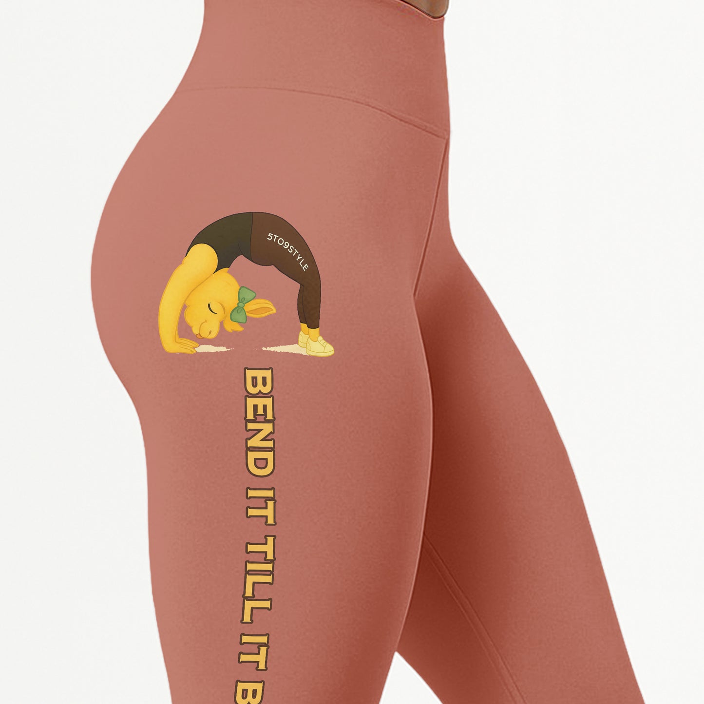 Bend It Till It Breaks Chill Llama Yoga Pants All-Over Print Women's High Waist Leggings | 5To9Style