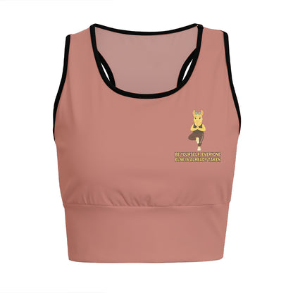 Be Yourself, Everyone Else is Already Taken Chill Llama Yoga Women's Sports Bra