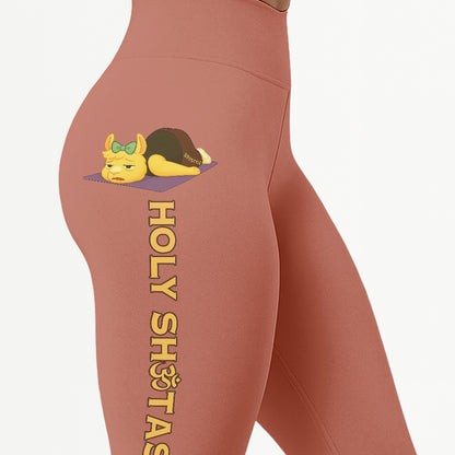 Holy Shtasana Chill Llama Yoga Pants All-Over Print Women's High Waist Leggings | 5To9Style