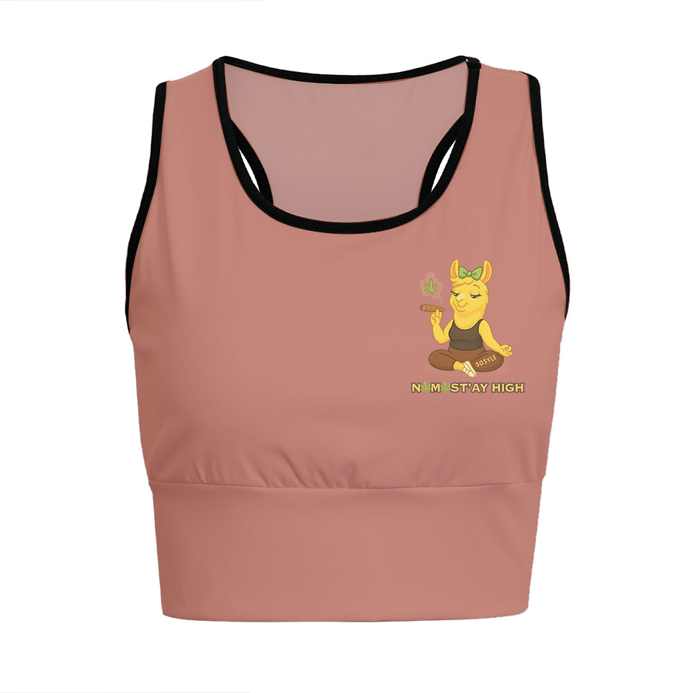 Namast’ay High Chill Llama Yoga Women's Sports Bra