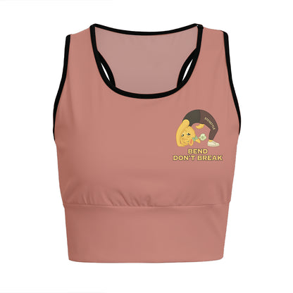 Bend, Don’t Break Chill Llama Yoga Women's Sports Bra