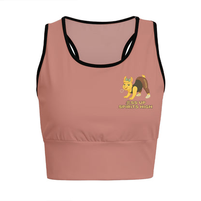 Ass Up, Spirits High Chill Llama Yoga Women's Sports Bra