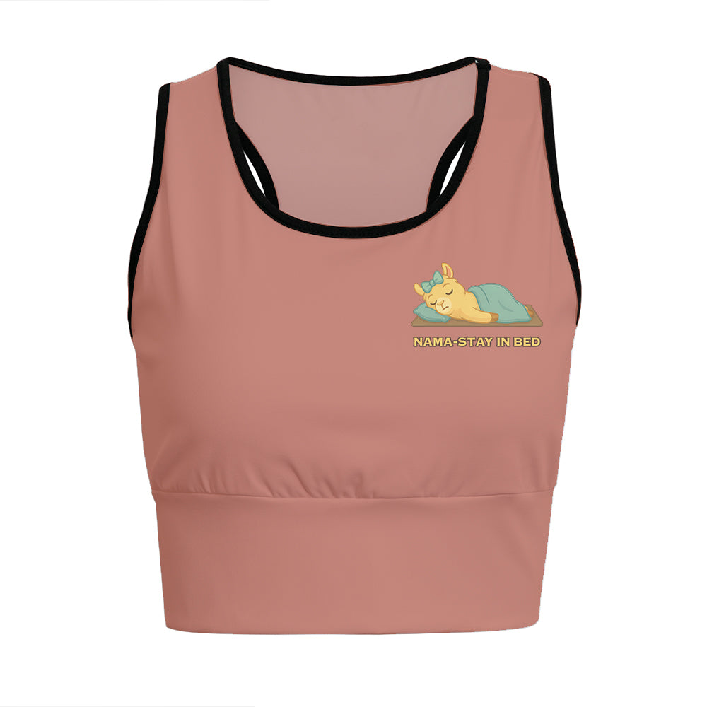 Nama-Stay In Bed Chill Llama Yoga Women's Sports Bra