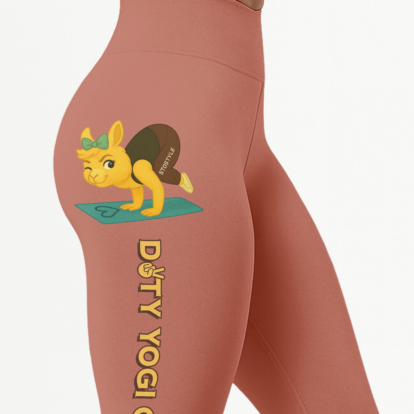 Dirty Yogi Club Chill Llama Yoga Pants All-Over Print Women's High Waist Leggings | 5To9Style