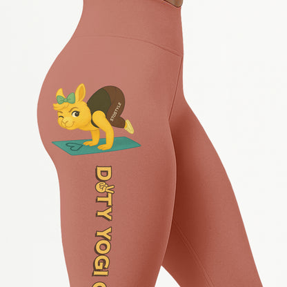 Dirty Yogi Club Chill Llama Yoga Pants All-Over Print Women's High Waist Leggings | 5To9Style