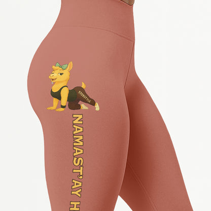 Namastâ€™ay Horny Chill Llama Yoga Pants All-Over Print Women's High Waist Leggings | 5To9Style