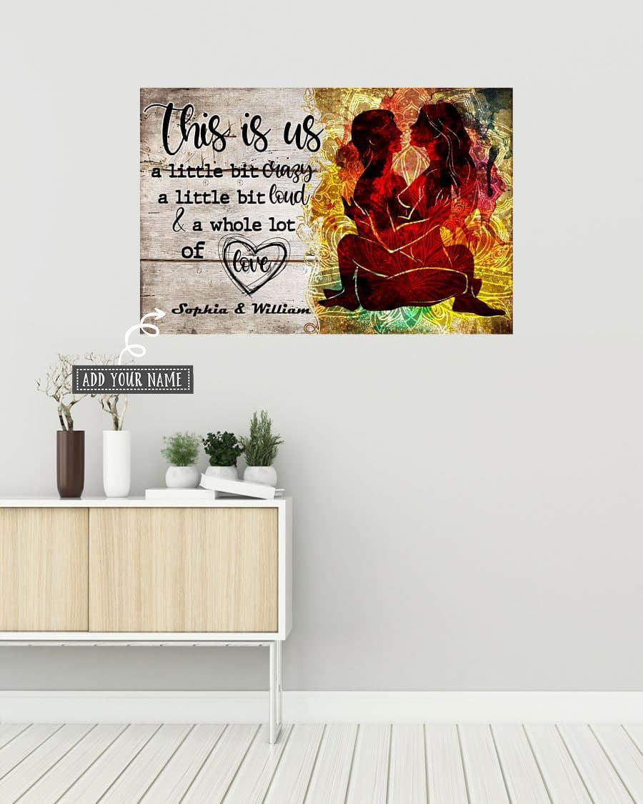 Yoga Love Peace This Is Us Love Personalized - Horizontal Poster - 5to9style