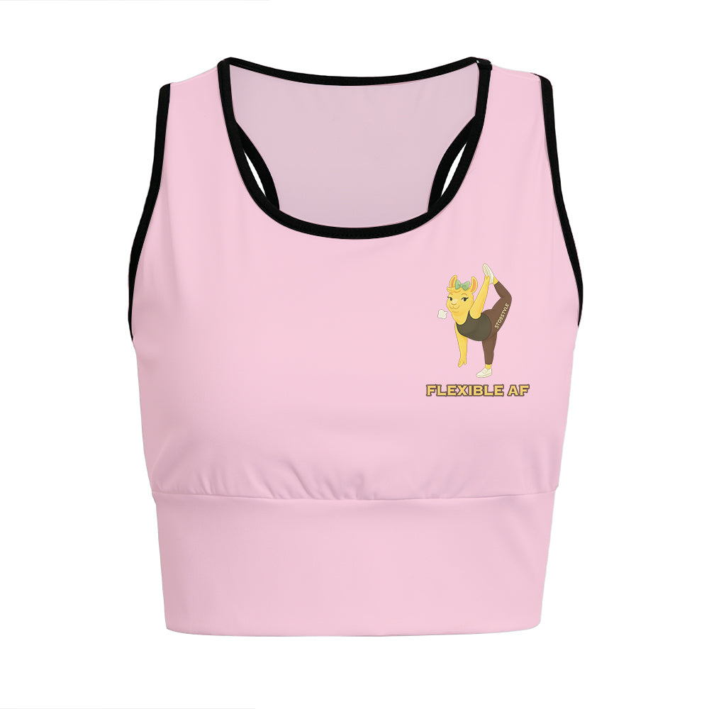 Flexible Af Chill Llama Yoga Women's Sports Bra