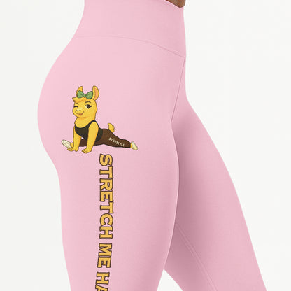 Stretch Me Harder Chill Llama Yoga Pants All-Over Print Women's High Waist Leggings | 5To9Style