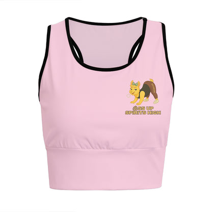 Ass Up, Spirits High Chill Llama Yoga Women's Sports Bra