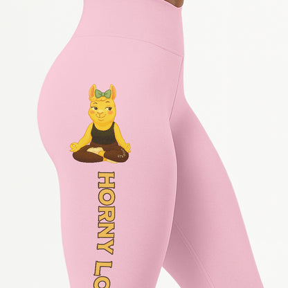 Horny Lotus Chill Llama Yoga Pants All-Over Print Women's High Waist Leggings | 5To9Style
