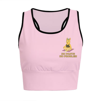 No Pants, No Problem Yoga Style Chill Llama Yoga Women's Sports Bra