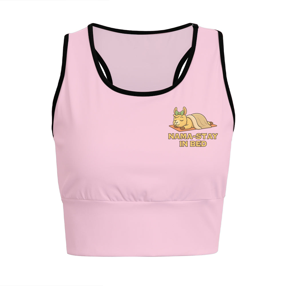 Nama-Stay In Bed Chill Llama Yoga Women's Sports Bra