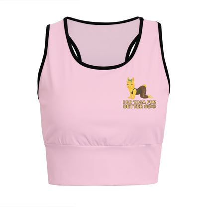 I Do Yoga For Better Sex Chill Llama Yoga Women's Sports Bra
