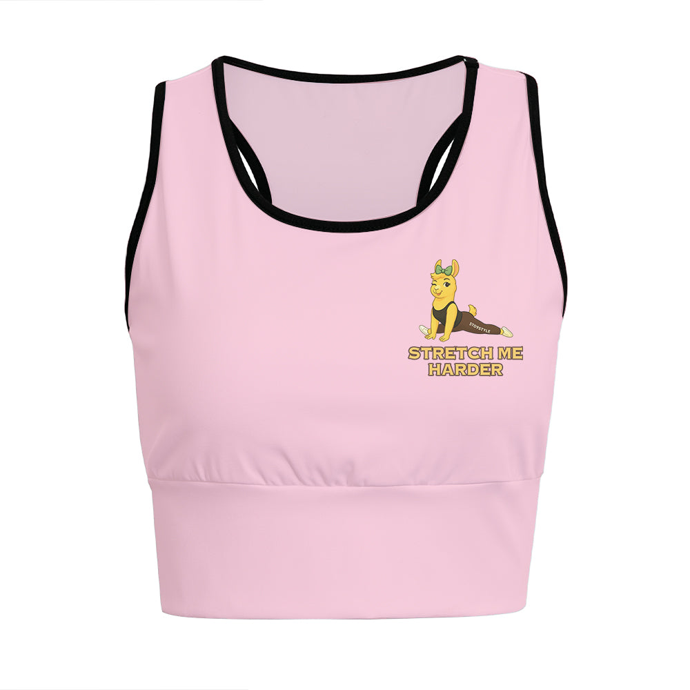 Stretch Me Harder Chill Llama Yoga Women's Sports Bra
